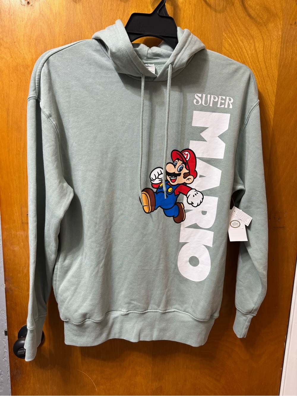 Nintendo Sage Green Super Mario Pullover Hoodie